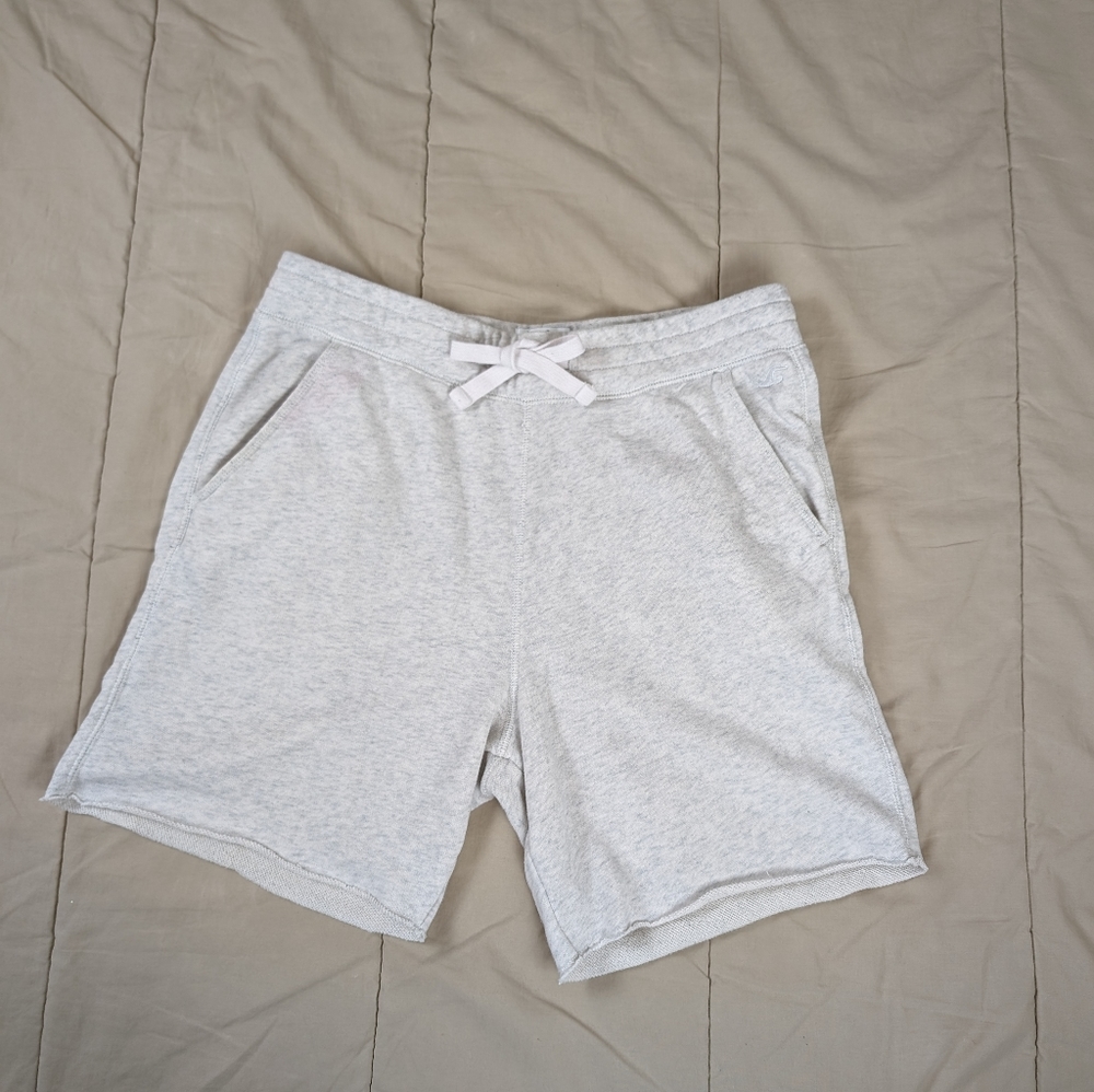 Hollister Off White Sweat Shorts Pockets 6" Inseam Medium